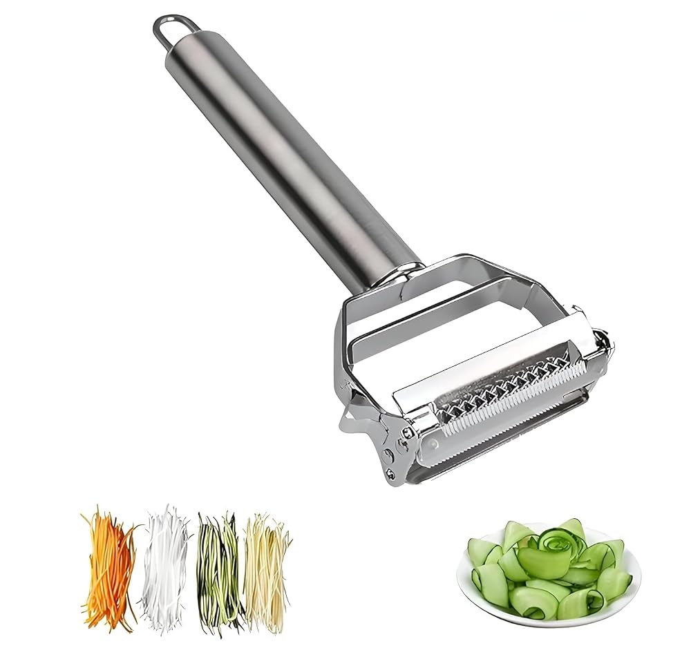 Stainless Steel Julienne Peeler with Dual Blade Head — product image 1