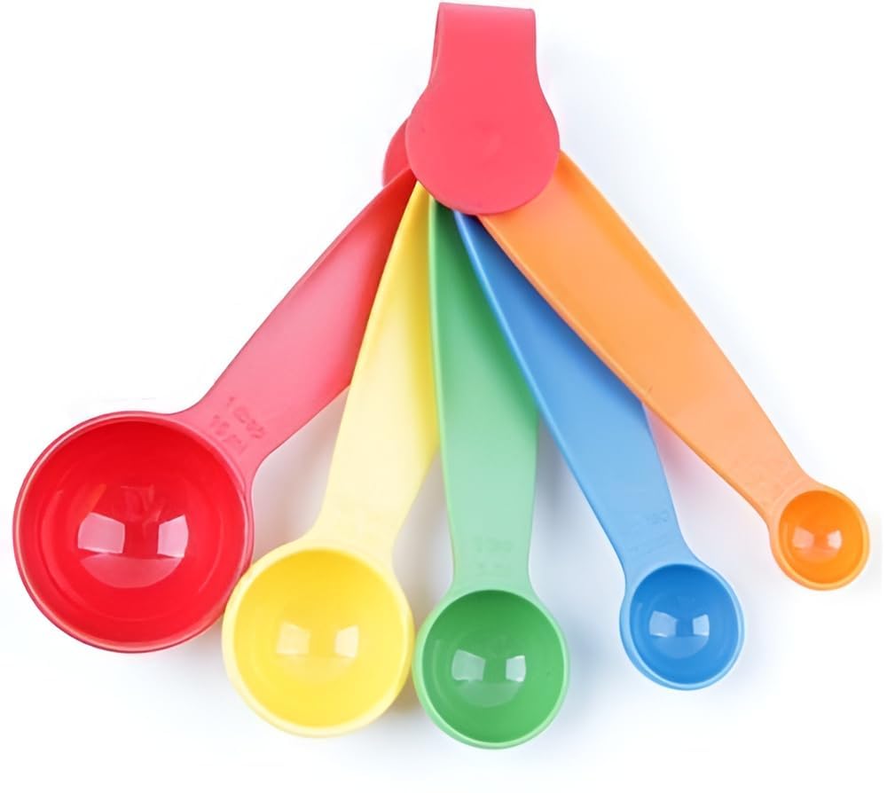 Plastic Measuring Spoon Set with Ring — product image 1