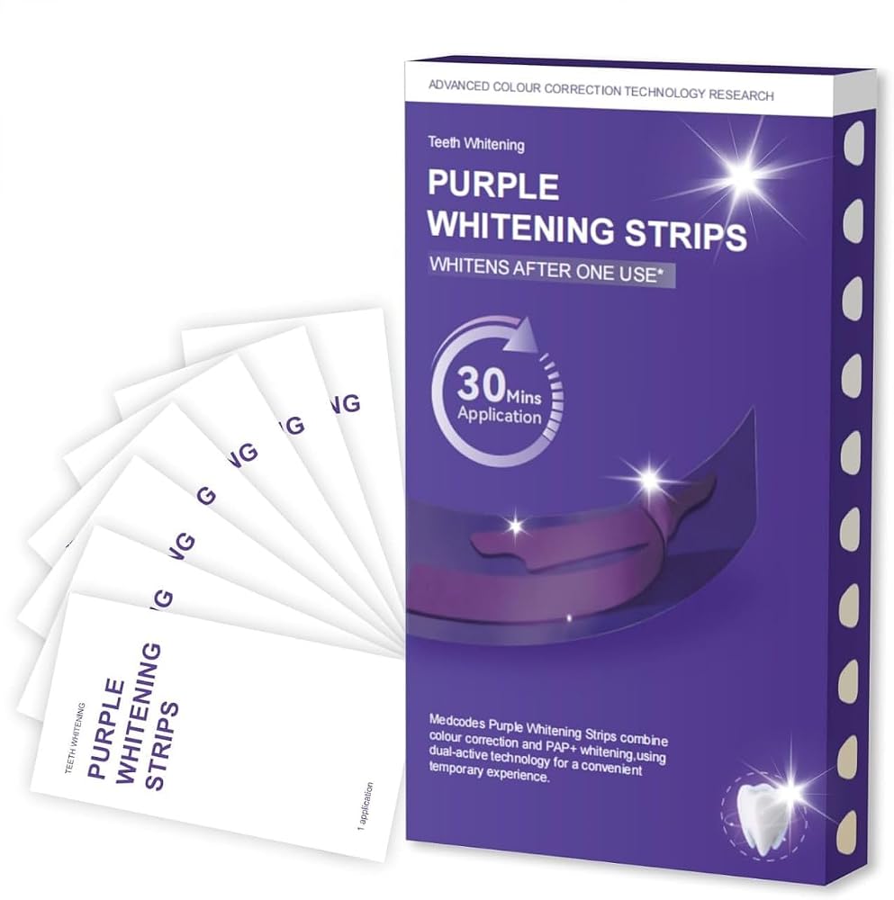 Purple Teeth Whitening Strips for Stain Removal - 14 — product image 1