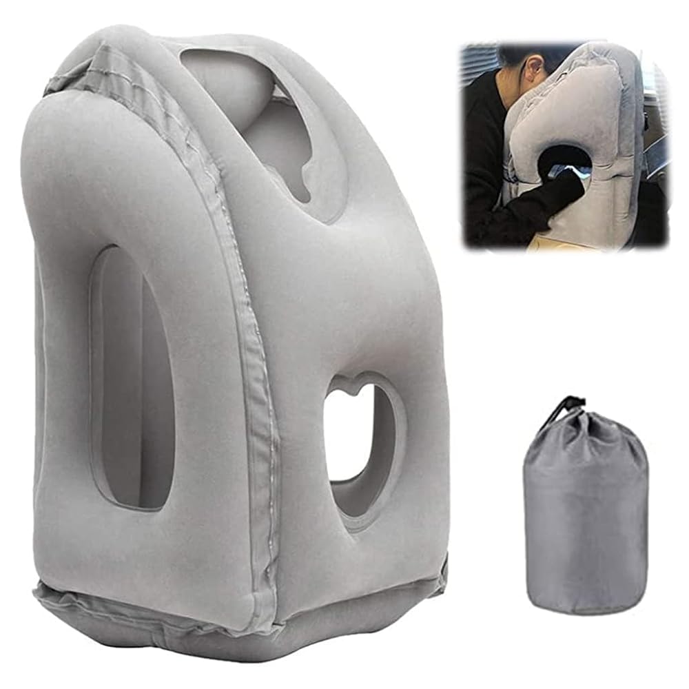 DOMELIXA Inflatable Neck Travel Pillow with Face Support — product image 1