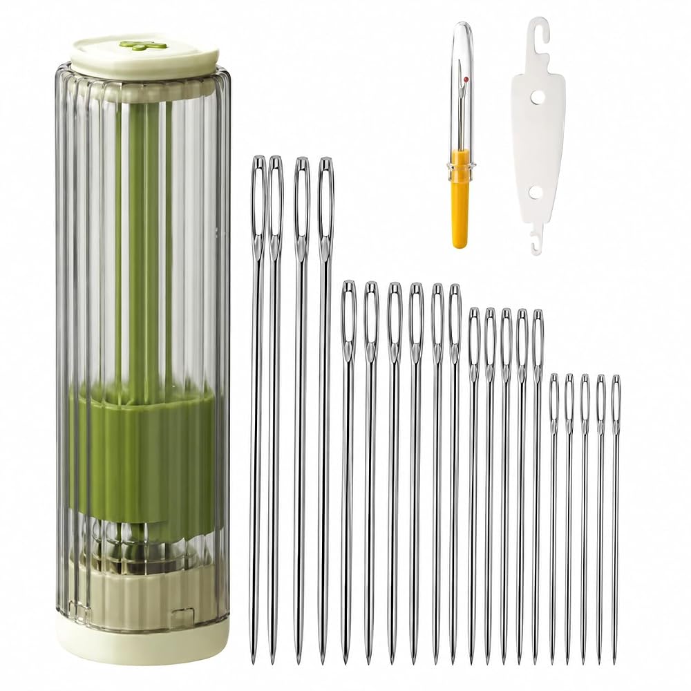 Self Threading Sewing Needles Kit with Magnetic Storage Case — product image 1