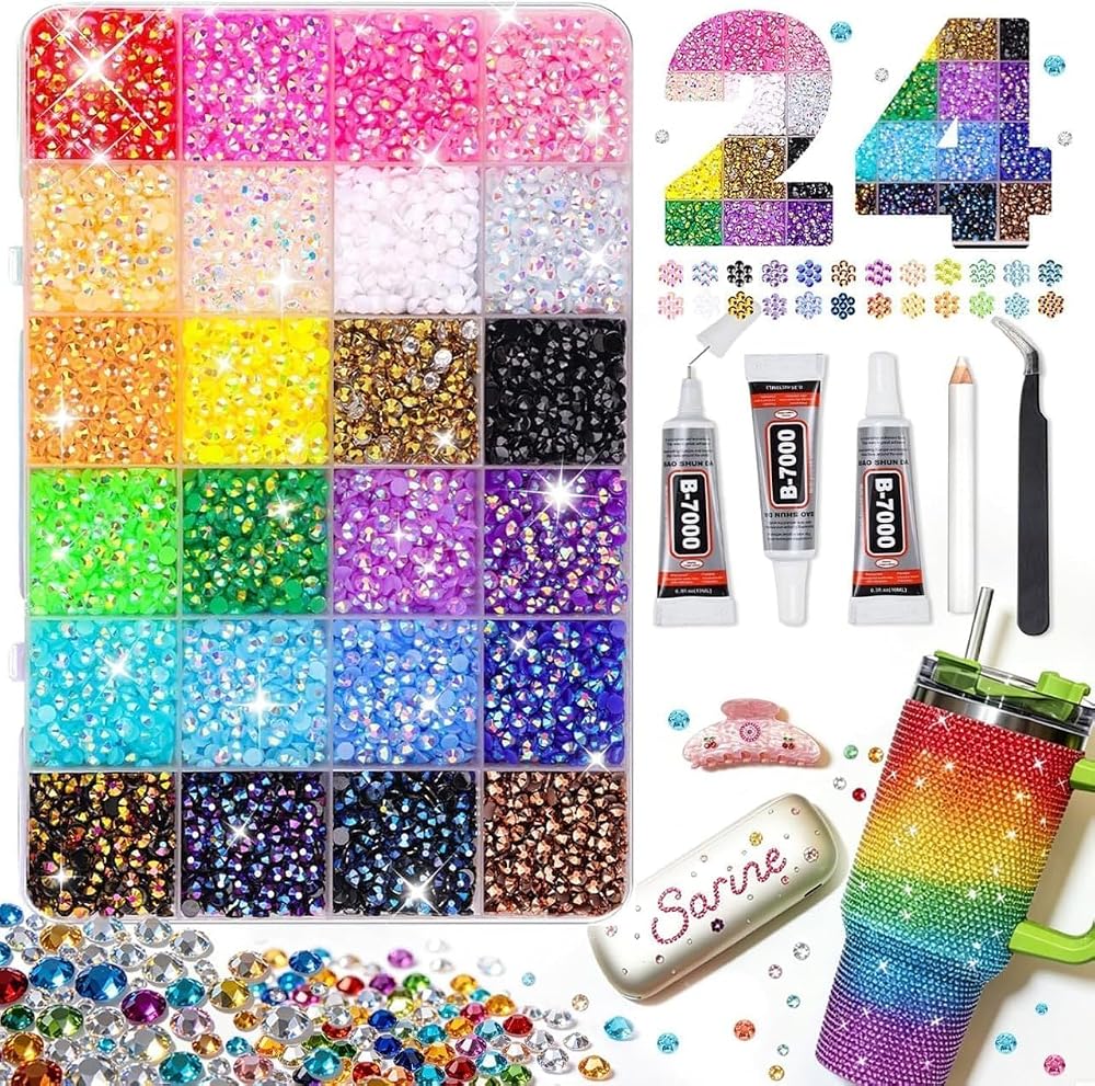 24000 Pcs Resin Jelly Rhinestones for Bedazzling Kit — product image 1