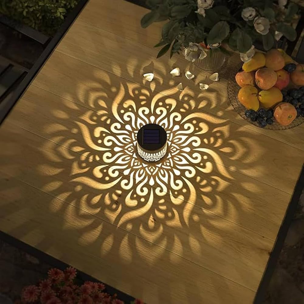 Outdoor Solar Wall Light with Mandala Pattern — product image 1