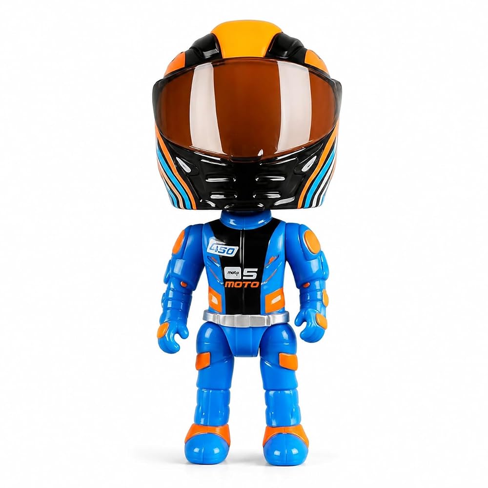 Motorcycle Racing Helmet Action Figure Toy — product image 1