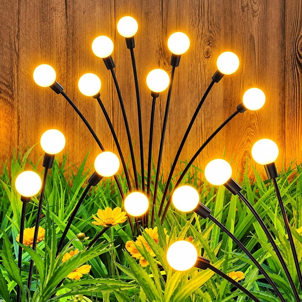 Solar Firefly Garden Lights, Pack of 2
